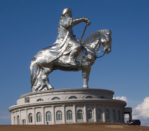  2009) about this Genghis Khan statue says it is 131 feet tall.
