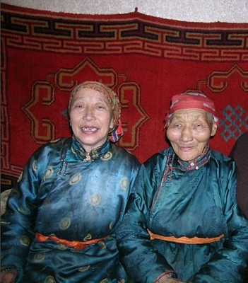 Smiling Mongolian ladies