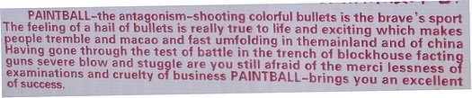 Chinglish sign for paintball