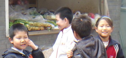 Hutong boy with itchy ear