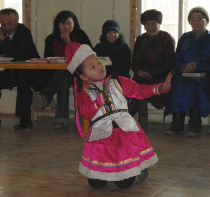 Traditional Mongolian dance costume