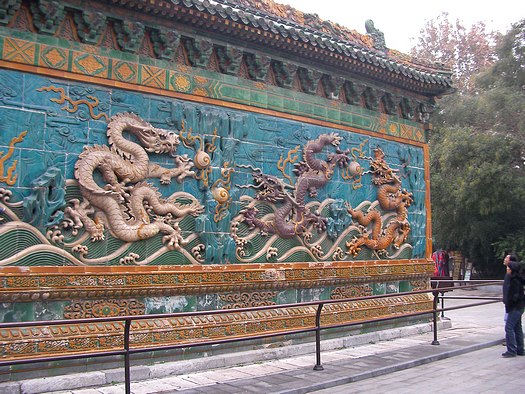 Three colored dragons
