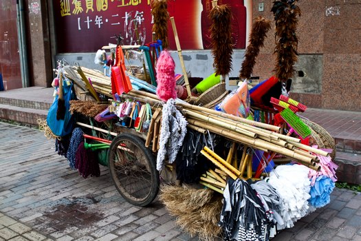 Brush pedlar in China