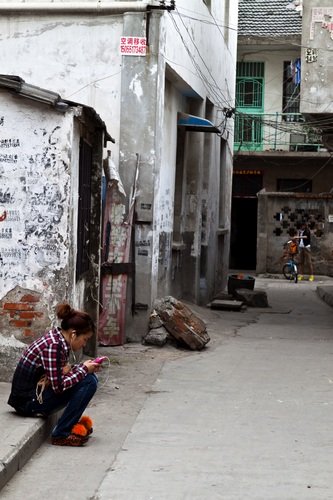 Young woman on Chinese street