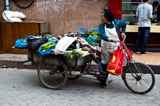 Chinese vegetable peddler