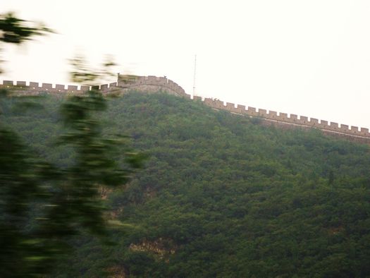 China Great Wall from train