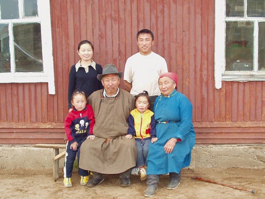 Mongolian Buryat family