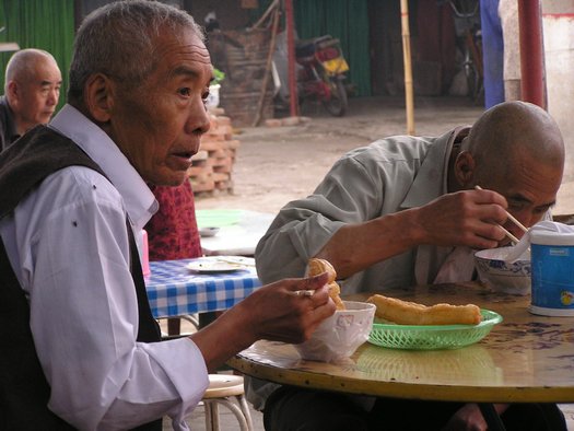 Breakfast on Chinese street