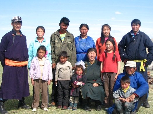 Mongolian nomad family