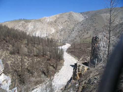 Hovsgol Mongolia canyon in winter