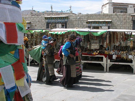 Tibetans in the barkor