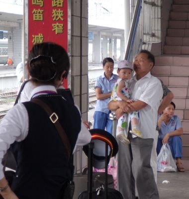 Grandpa and baby in Hefei