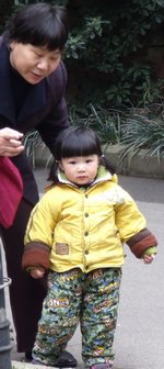 Chinese toddler and grandmother